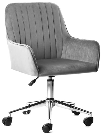 Fotel obrotowy, krzesło biurowe Bler velvet szary exitodesign