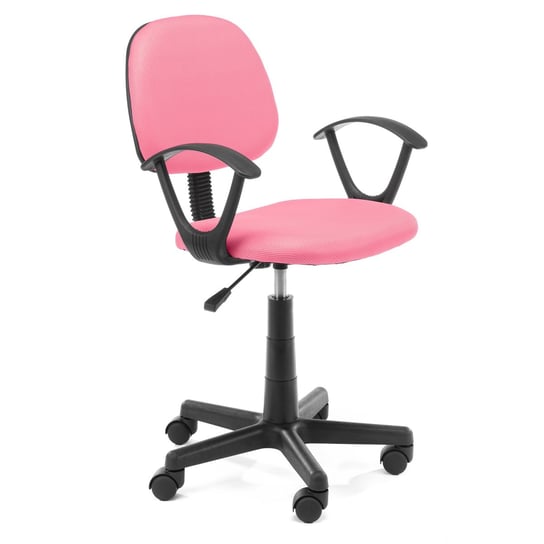 Fotel obrotowy materiałowy FD-3 fotel dziecięcy do biurka - Różowy FABRYKA MEBLI AKORD