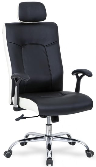 Fotel obrotowy PROFEOS Albis, czarno-biały, 76x65x122 cm Profeos