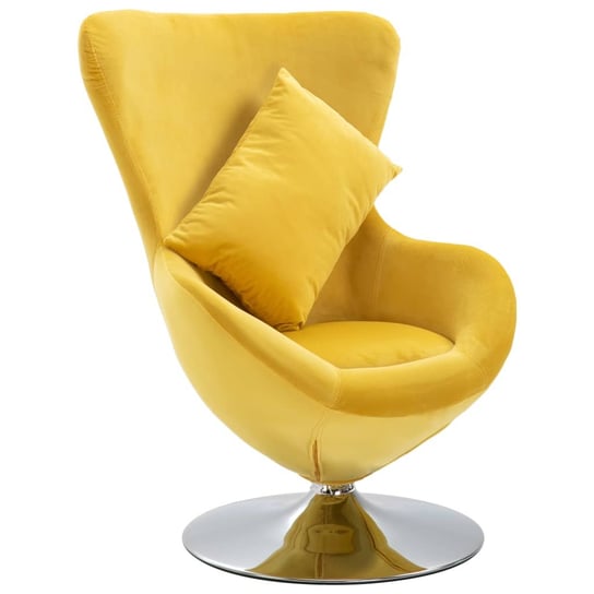 Fotel obrotowy z poduszką VIDAXL, żółty, 64x64x86 cm vidaXL