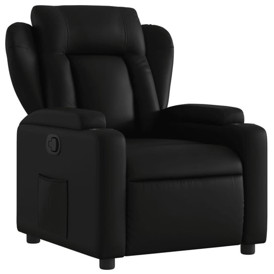 Fotel odchylany z podnóżkiem - Czarny, 77x94,5x100 Inna marka