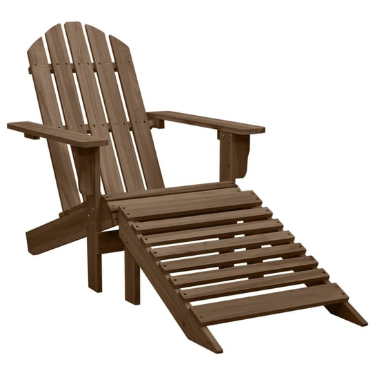 Fotel ogrodowy z podnóżkiem VIDAXL, brązowy, 1 szt. vidaXL