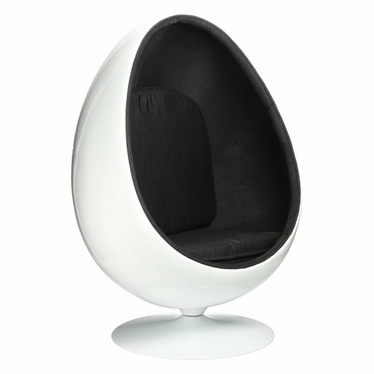 Fotel Ovalia Chair biało czarny D2.DESIGN