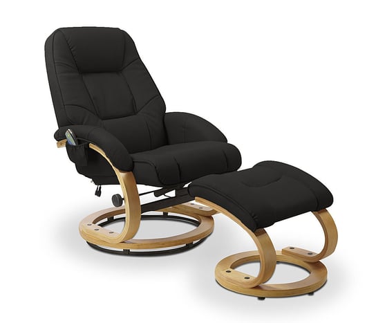 Fotel podgrzewany z masażem PROFEOS Keltis, czarny, 76x71x103 cm Profeos