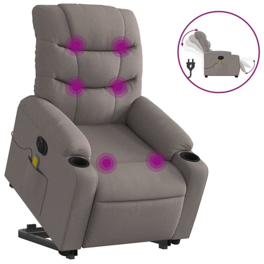 Fotel podnoszący z funkcją masażu 6-punktowym, 75, Inna marka