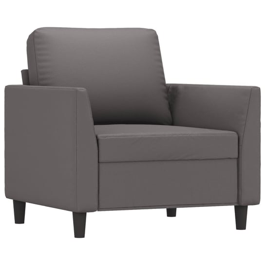Fotel relaksacyjny szary 80x77x80 cm, sztuczna skó / AAALOE Inna marka