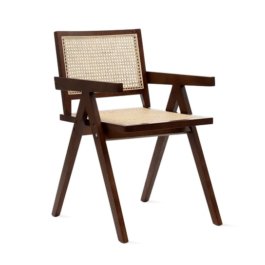 Fotel ROTIN drewniany z plecionką 50x55x78cm HOMLA Homla
