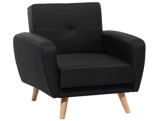 Fotel rozkładany BELIANI Florli, czarny, 86x89x85 cm Beliani
