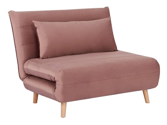 Fotel Rozkładany Sofa Spike Velvet Antyczny Róż Aksamitny Signal