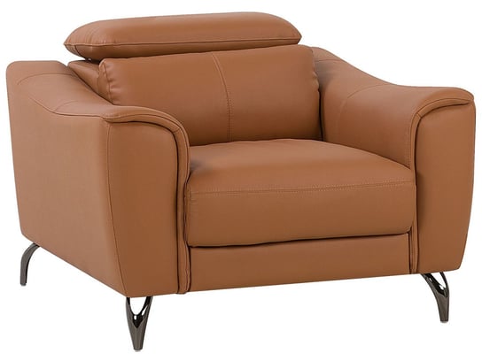 Fotel skórzany BELIANI Narwik, brązowy, 93x98x104 cm Beliani