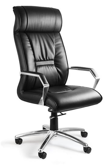 Fotel skórzany, biurowy, Celio, skóra naturalna, czarny Unique