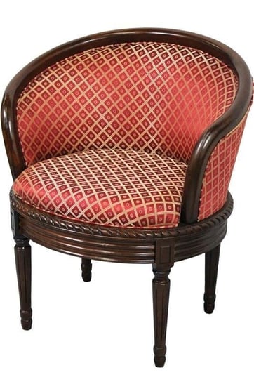 Fotel stylizowany Kenny, czerwono-brązowy, 70x61x81 cm Pigmejka