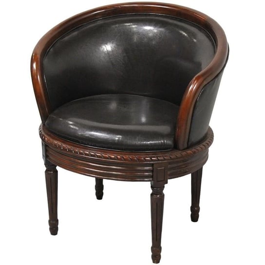 Fotel stylizowany Kenny, orzechowo-czarny, 70x61x81 cm Pigmejka