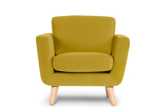 Fotel TAGIO żółty, 86x80x88, tkanina Konsimo