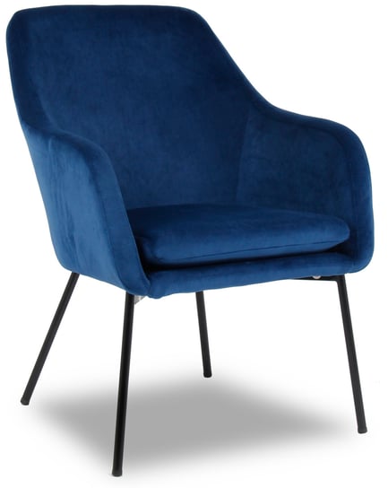 Fotel tapicerowany Baron velvet niebieski exitodesign