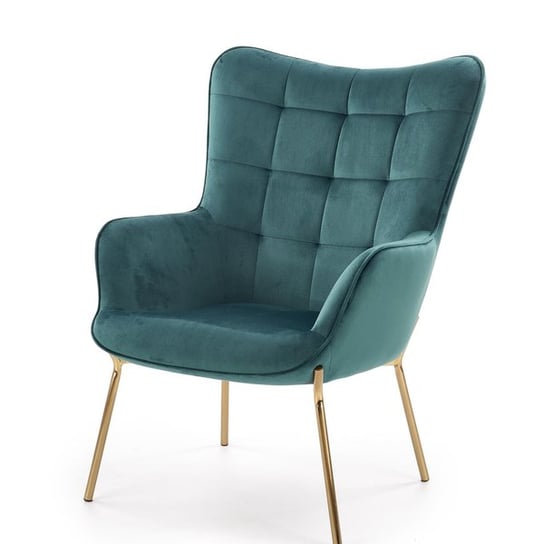 Fotel tapicerowany Cande, ciemny zielony Style Furniture