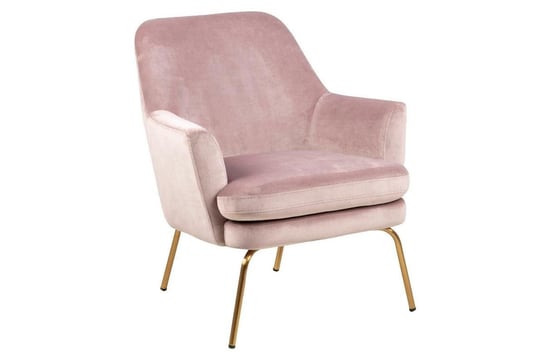 Fotel tapicerowany na złotych nogach Royal : Kolor - Różowy MIA home