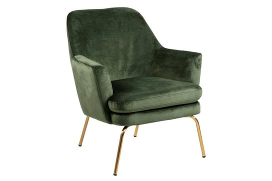 Fotel tapicerowany na złotych nogach Royal : Kolor - Zielony MIA home