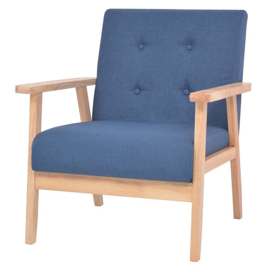Fotel tapicerowany, niebieski, 64,5x67x73,5 cm Inna marka