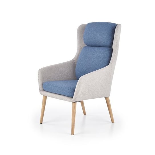 Fotel tapicerowany Pure, szary-niebieski Style Furniture