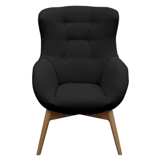 Fotel tapicerowany SCANDINAVIAN STYLE DESIGN Vabi, czarny, 68x85x94 cm Scandinavian Style Design
