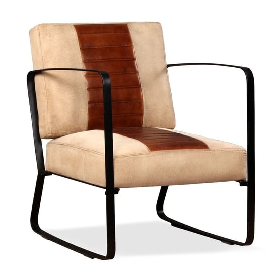 Fotel tapicerowany vidaXL, brązowy, 60x64x74 cm vidaXL