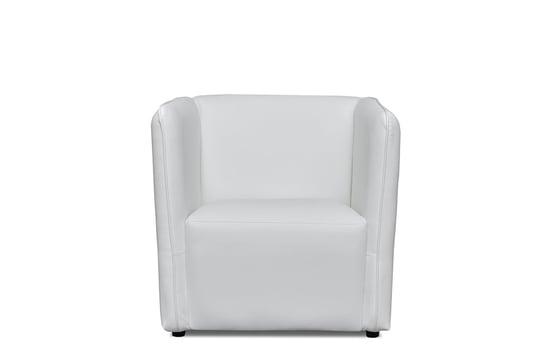 Fotel UMBO *biały, 74x75x77, ekoskóra/metal/drewno/plastik Konsimo