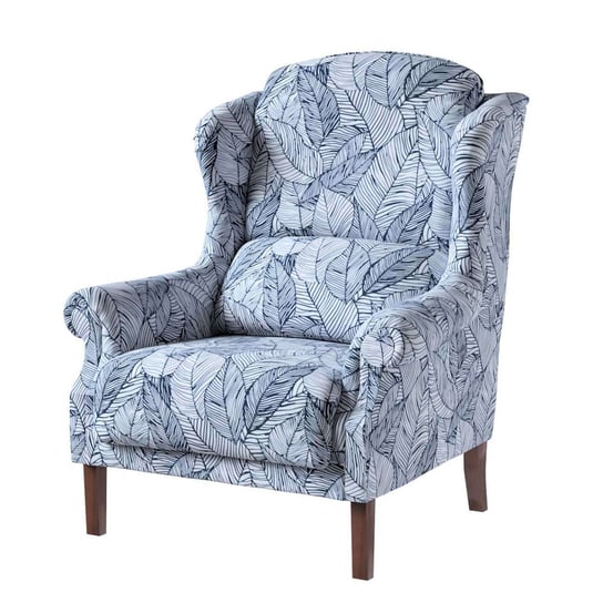 Fotel Unique, Biało-Granatowy, 85 × 107 Cm, Velvet Dekoria