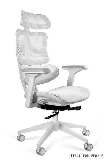Fotel UNIQUE Ergotech, biały, 112x72x70 cm Unique