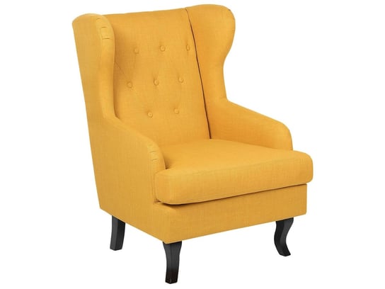 Fotel uszak tapicerowany BELIANI Alta, żółty, 54x72 cm Beliani