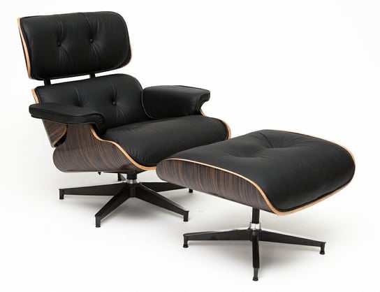 Fotel Vip z podnóżkiem czarny/ebony D2.DESIGN
