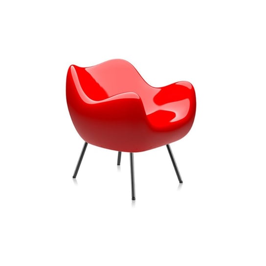 Fotel VZÓR RM 58 classic, czerwony Vzór