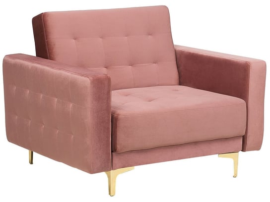 Fotel welurowy BELIANI Aberdeen, różowy, 60x80 cm Beliani