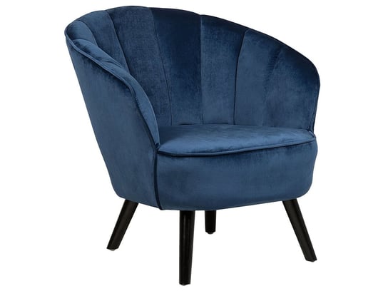Fotel welurowy BELIANI Dala, niebieski, 55x74 cm Beliani