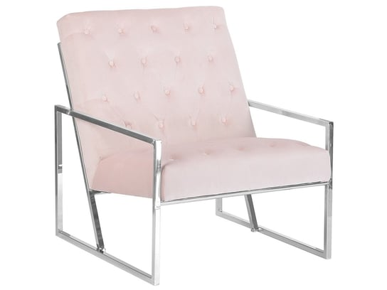 Fotel welurowy BELIANI Harstad, różowy, 46x66 cm Beliani