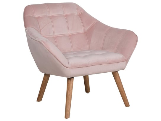 Fotel welurowy BELIANI Karis, różowy, 45x48 cm Beliani