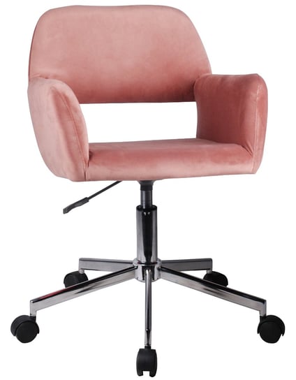 Fotel welurowy obrotowy FD-22 fotel biurowy - Różowy FABRYKA MEBLI AKORD