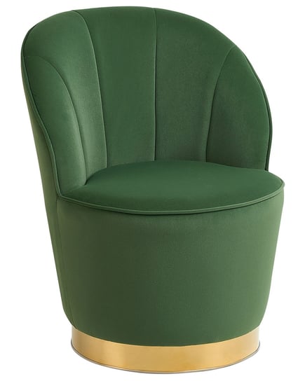 Fotel welurowy zielony ALBY Beliani