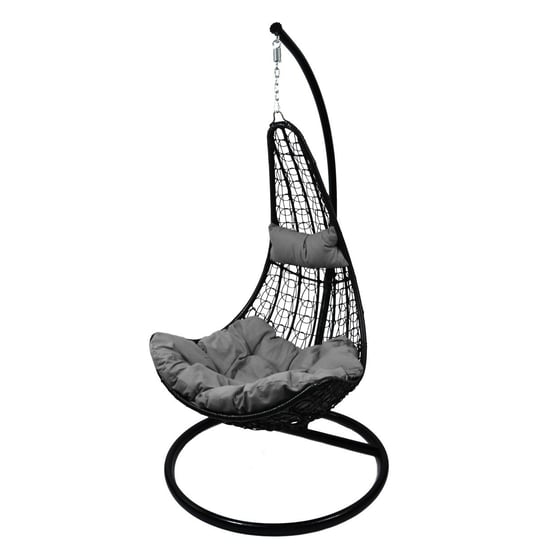 Fotel wiszący Slim, czarno-szary, 105x195 cm Victoria Sport