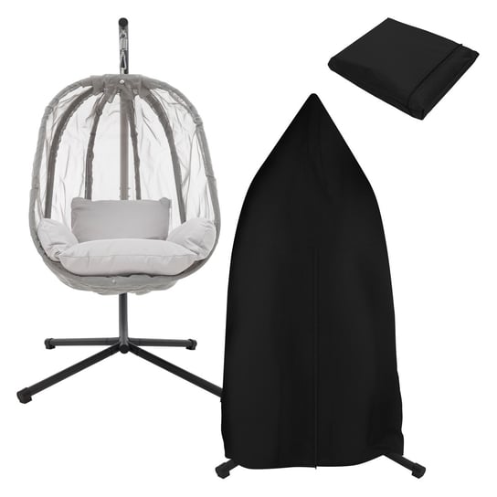Fotel wiszący ze stelażem i poduszką Grey ze stali, z pokrowcem ML-Design ML-DESIGN