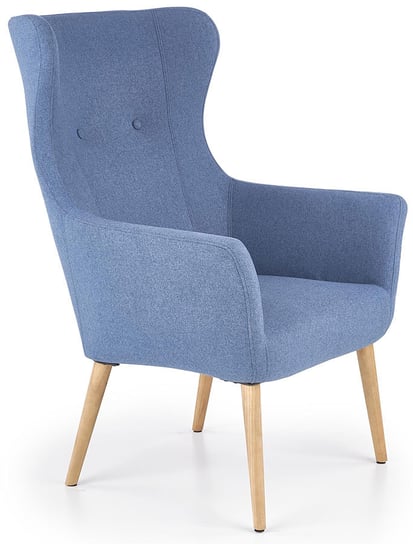 Fotel wypoczynkowy ELIOR Devan, niebieski, 76x73x99 cm Elior