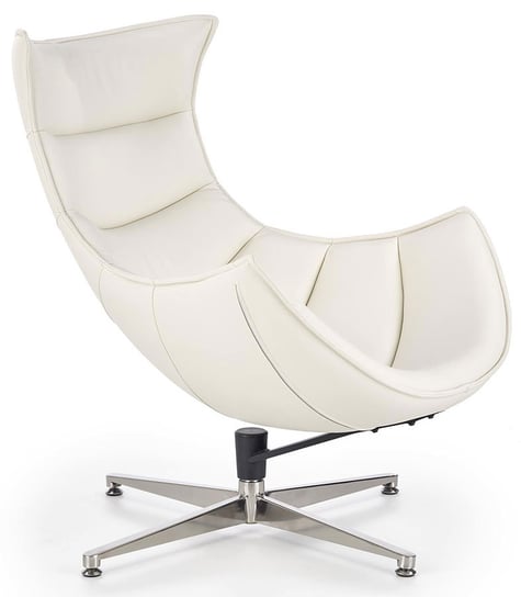Fotel wypoczynkowy ELIOR Lavos, biały, 57x65x78 cm Elior