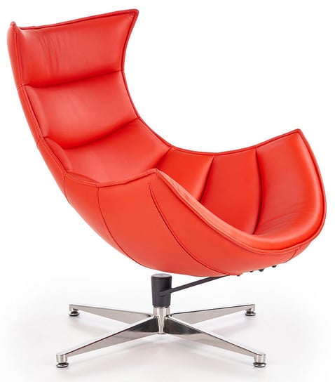 Fotel wypoczynkowy ELIOR Lavos, czerwony, 57x65x78 cm Elior