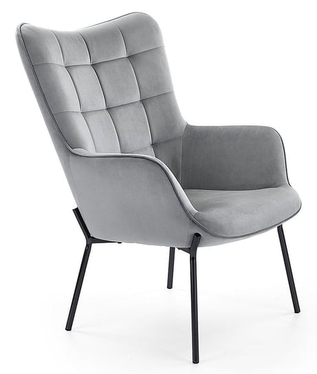 Fotel wypoczynkowy ELIOR Zefir 2X, popielaty, 71x79x97 cm Elior