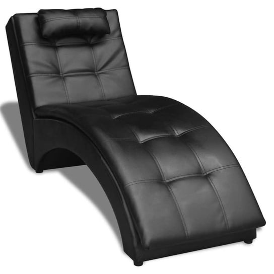 Fotel wypoczynkowy VIDAXL, czarny, 72x55x150 cm vidaXL