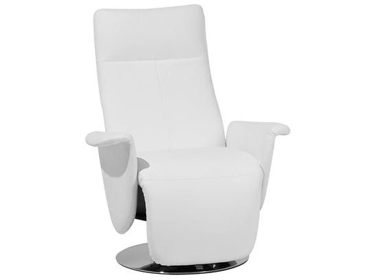 Fotel ze skóry ekologicznej BELIANI Prime, biały, 49x51 cm Beliani