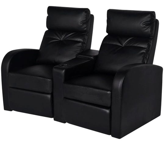Fotele kinowe ELIOR Mevic, czarne, 103x151x85 cm Elior