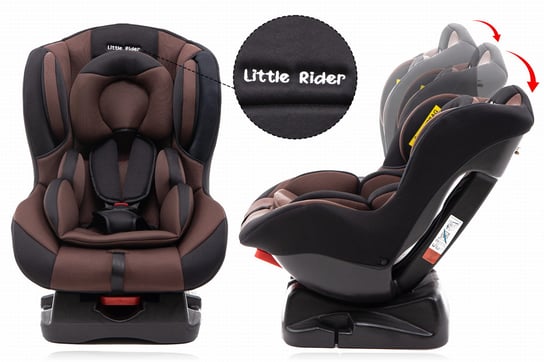 Fotelik Samochodowy Little Rider Czarno-Brązowy 0-18 Kg Gr. 0+/1 LITTLE RIDER