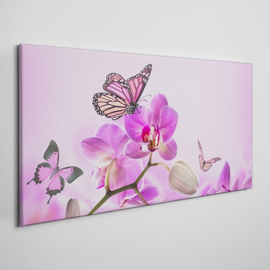 Foto-obraz Na Płótnie Kwiaty natura motyl 100x50 Coloray