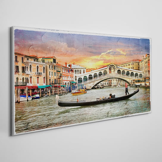 Foto-obraz na ramie płótno Wenecja łódka 100x50 cm Coloray